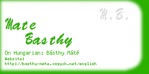 mate basthy business card